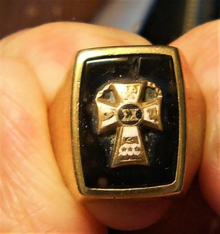 Vintage Sigma Chi 10K Gold Fraternity Sorority Ring 4