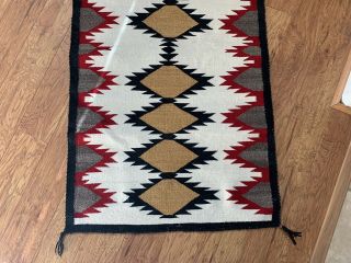 Vintage Navajo Rug—30” X 56”—Vibrant Colors 4