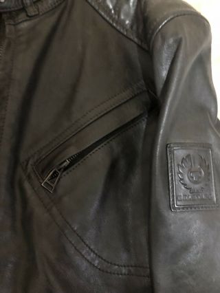 BELSTAFF FRAMINGHAM LEATHER BIKER JACKET £1195 PAID MEDIUM 48 NWT RARE PIECE 7