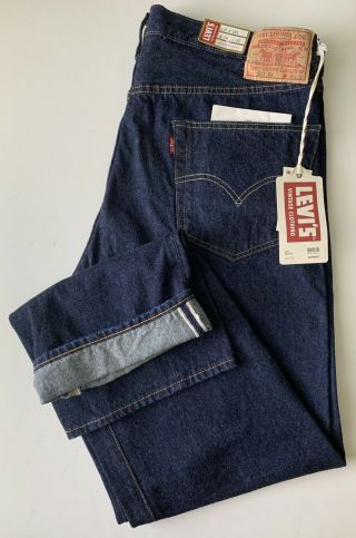 Levis Mens Lvc 1955 501xx Vintage Clothing Selvedge Denim Jeans Size 36x32