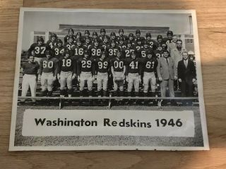 Vintage 1946 Washington Redskins Nfl Team Photo 8” X 10” Rare
