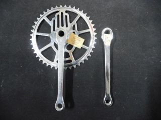 Vintage Rudge Bicycle Bike Chainwheel Set 44t 7 " Arm 1960s Nos Made In England