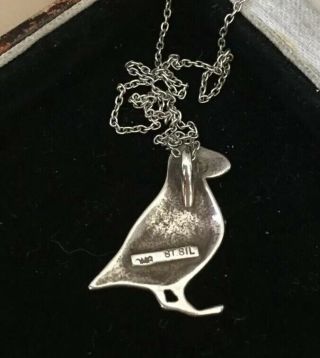 Vintage jewellery sterling silver Ola gorie Shetland puffin bird pendant 5
