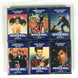 Vintage The Time Life Rock ' N ' Roll Era 27 Music Cassettes 1954 - 1964 Padded Case 7
