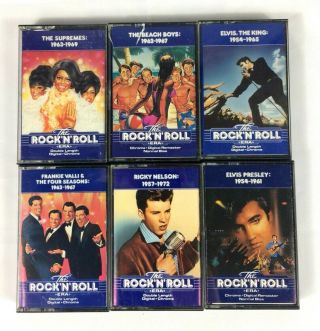 Vintage The Time Life Rock ' N ' Roll Era 27 Music Cassettes 1954 - 1964 Padded Case 8