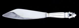 10.  5” Georg Jensen Acorn Pattern Sterling Silver Cake Knife - Bh - 39