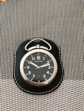 Victorinox Swiss Army Pocket Watch Model 24670 Black Dial Rare $500