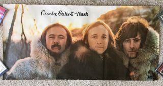 Vintage Crosby Stills & Nash Csn Debut Promo Display Poster Atlantic Neil Young