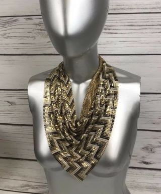 Rau Fastener Co.  Scarf Gold Mesh Fabulous Snap Necklace | Stunning