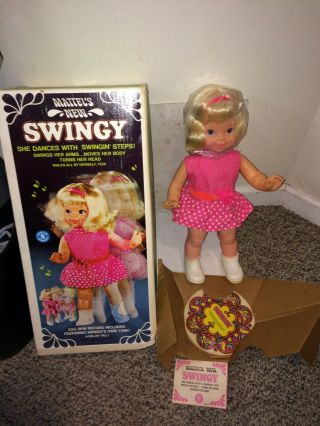 Vintage 1968 Mattel 20 " Swingy Doll,  Battery Operated,  Walks,  Dances