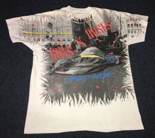 Rare Vintage 1992 Guns N Roses Gnr Dead Horse All Over Print T Shirt Size 3xl