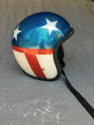 Kunoh 1966 Evil Knievel Stars And Stripes Captain America Motorcycle Helmet