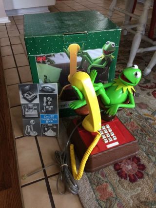 Comdial Atc Vintage 1983 Kermit The Frog Phone W/ Box,  Instructions Telephone