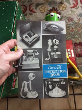 Comdial ATC Vintage 1983 Kermit The Frog Phone w/ Box,  Instructions Telephone 4