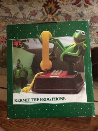 Comdial ATC Vintage 1983 Kermit The Frog Phone w/ Box,  Instructions Telephone 5