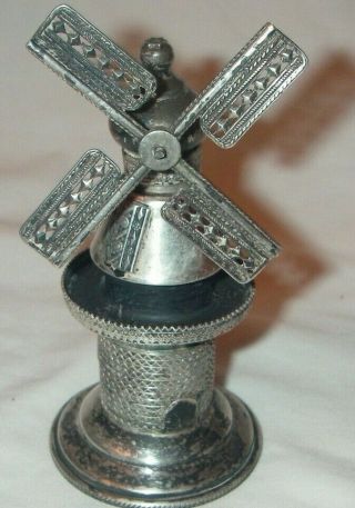 Jewish Hebrew Windmill Spice Box Sterling Silver Vintage Ben Zion Israel