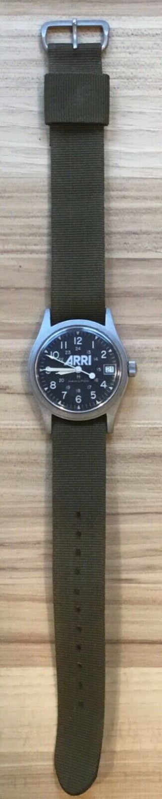 Vintage Arri Hamilton Watch.  9365 Army Green Band.