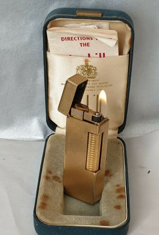 Vintage Gold Plated Dunhill Rollagas Lighter Boxed