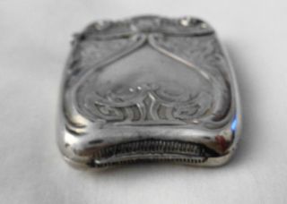 Antique E.  P.  Co.  Art Nouveau Sterling Silver Match Safe Vesta Case 17 grams 4