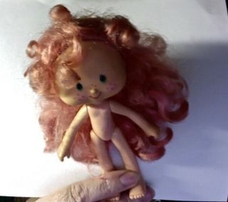 Lovely Berrykin Doll Peach Blush Naked Vintage Strawberry Shortcake 1980s Toys