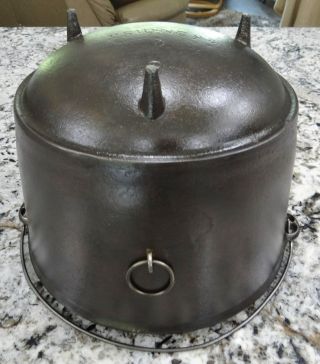 Wagner Ware 9 Cast Iron Kettle Pot Dutch Oven Cauldron 3 Footed Vtg Antique