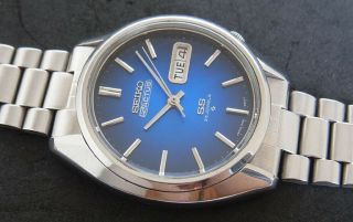 Rare Vintage Seiko 5 Actus Blue Dial Model 6106 - 8660 Automatic 25 Jewels Watch