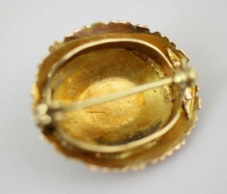 Fine Antique Victorian 14k Gold Bohemian Garnet Etruscan Pin Brooch 6