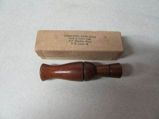 Vintage Rare Ethertons Hand Made Duck Call