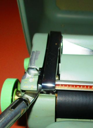 Vintage Hermes 3000 Seafoam Green Portable Typewriter made in Switzerland. 3