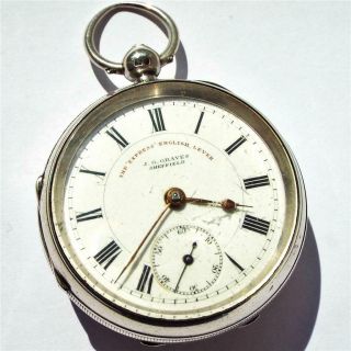 Fully 1902 Silver Express English Lever Pocket Watch