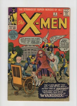 X - Men 2 Vintage Marvel Comic Key 2nd Team 1st Vanisher Silver Age 12c