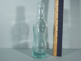 Vintage Pepsi Cola Peanut Or Hour Glass 6 1/2 Oz Soda Bottle Med Lt Aqua