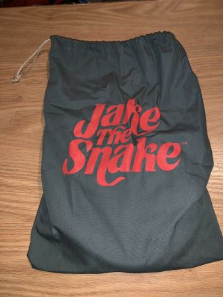 WWF Vintage Jake the Snake Roberts Rubber Snake (Damien) and Bag 1991 Hasbro WWE 3