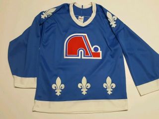 Quebec Nordiques Hockey Jersey Adult Sz Large Ccm Maska Vintage Made In Usa Nhl