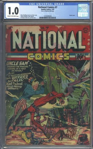 National Comics 7 Cgc 1.  0 Looking Book Rare 1941 Classic Cover
