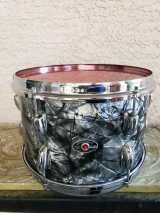 Vintage Slingerland 9x12 Tom Drum Black Diamond Pearl Collector Grade Bdp