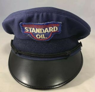 Vintage Standard Oil Gas Station Service Attendant 7 - 1/4” Bancroft Hat Cap Rare