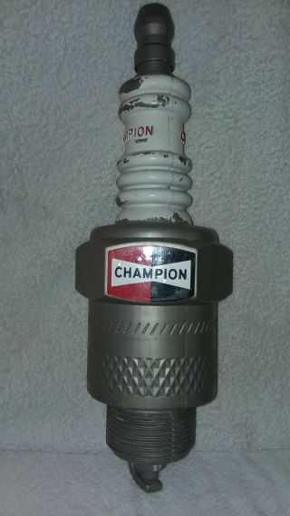Vintage Collectible Large Advertising Champion Spark Plug Display