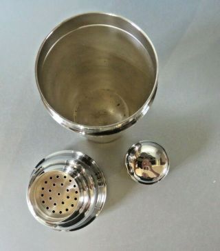 ART DECO VINTAGE MAPPIN & WEBB SILVER PLATE COCKTAIL SHAKER 4