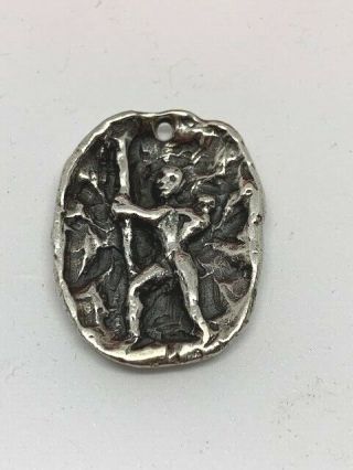 Vintage Sterling Silver James Avery Rare St Christopher Charm Or Pendant 1971