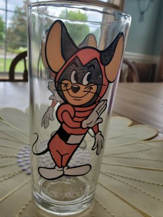 Very Rare Vintage Space Mouse Pepsi Collector Glass,  Walter Lantz