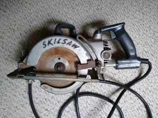 Vintage Skilsaw 6 - 1/2 " Model 367 Worm Drive.  Made In Usa W/ Blade & Wrench