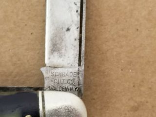 Vintage Schrade Cutlery Co.  Walden N.  Y.  1903 - 1948 Cattle Knife Celluloid Handle 6