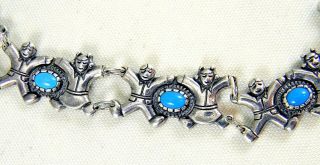 Shube ' s Dakota West Sterling Silver & Turquoise Southwestern Necklace,  Children 4