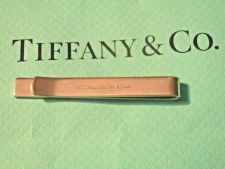 Authentic Tiffany & Co.  Sterling Silver Mens Classic Tie Bar/clip - Not Vintage