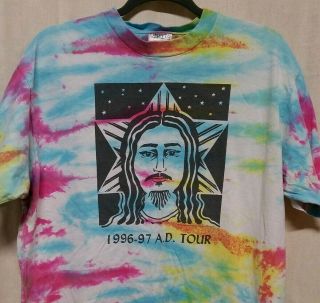 Jesus Christ Superstar XL T Shirt Vintage 90s 1996 97 Tour Made In USA Tie Dye 2