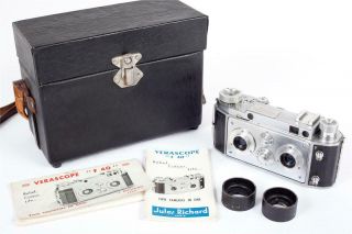 Vintage C1955 " Jules Richard Verascope  F 40 " Stereo Camera