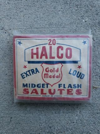 Halco Gold Metal Salutes Made In China Vintage Firecracker Label Pre - 1950