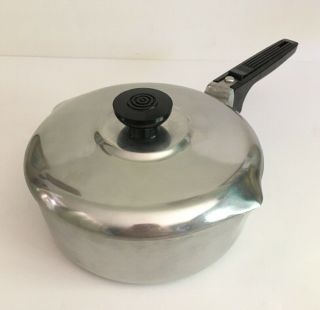 Vintage 2.  5 Qt Magnalite Ghc Aluminum Gourmet Sauce Pan With Lid