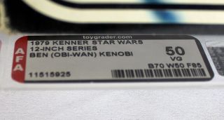 1979 Vintage Kenner Star Wars 12 - inch Ben (Obi - Wan) Kenobi AFA 50 VG // NR 2